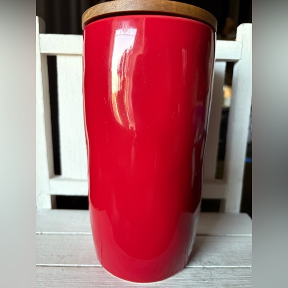 Red Rae Dunn Candy Cane Cellar - Picture 3 of 3